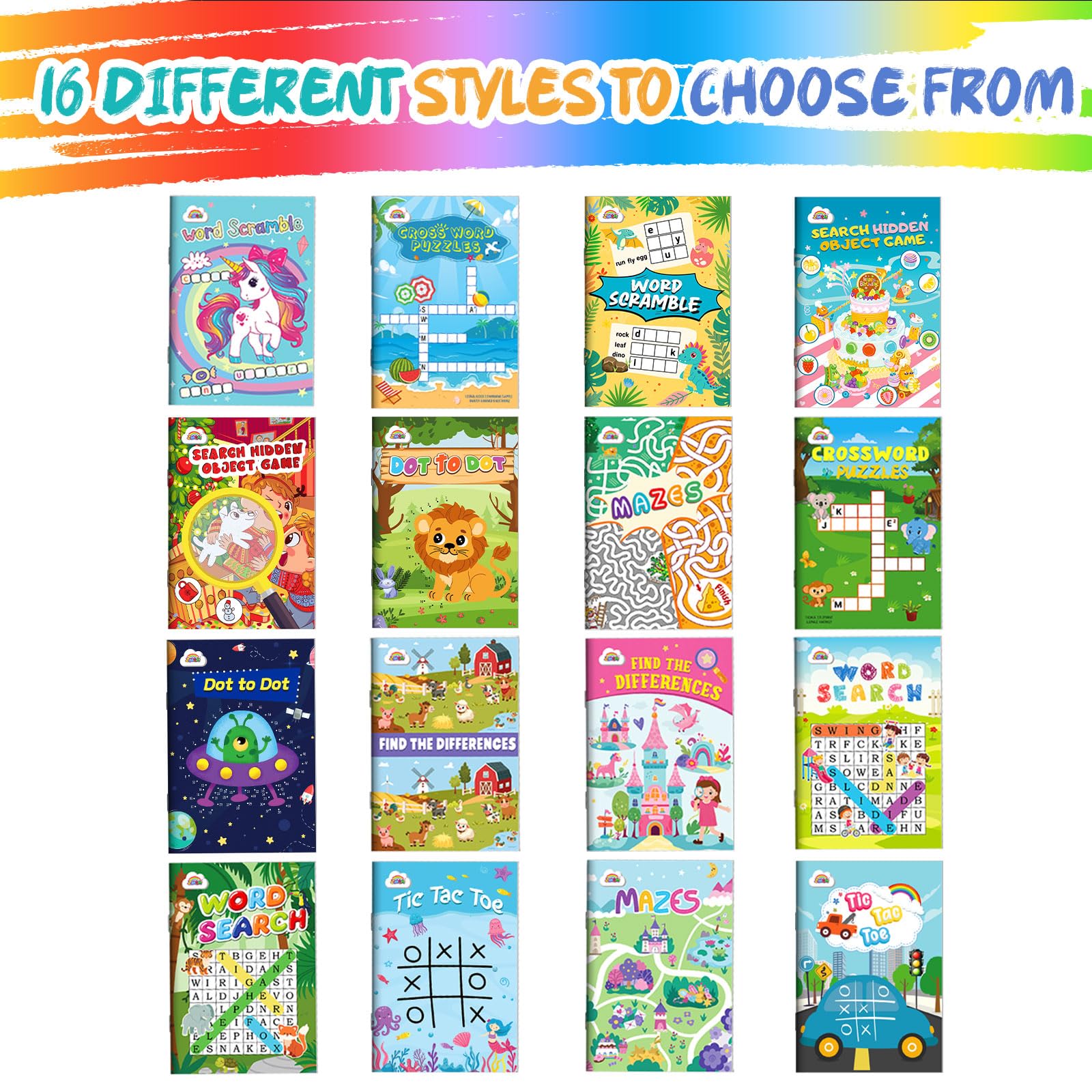 LIKYMO 16 Pack Colouring Books for Children Mini Colouring Books Party Favours, Activity Educational Class Prizes - Image 3