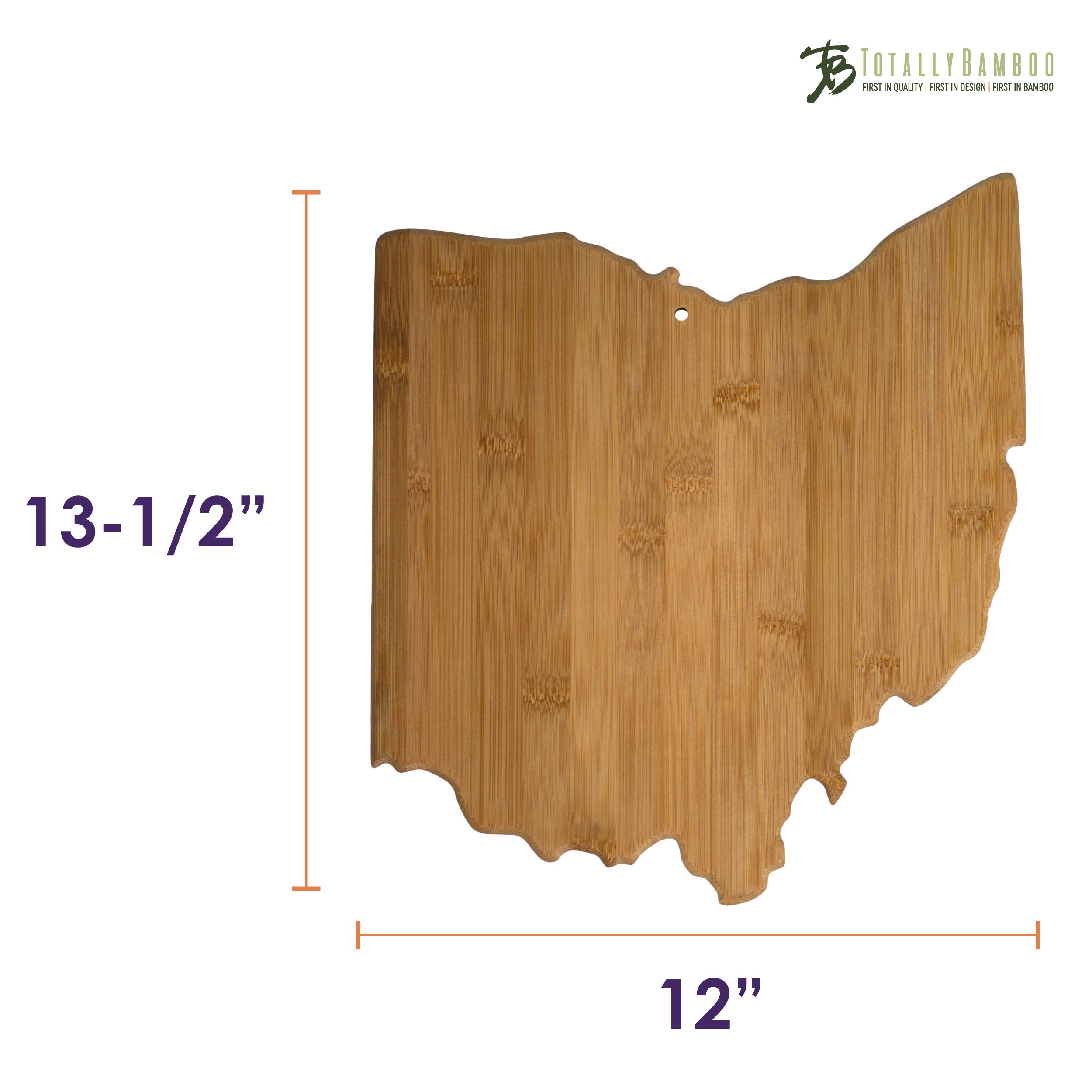 カッティングボード　アメリカ　オハイオ Amazon.com: Totally Bamboo Ohio State Shaped Bamboo Serving and