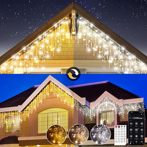 Visita lo Store di Circlio Luci Natale da Esterno Cascata 30M LED