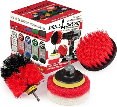 Drill Brush Scouring Pad Kit - Spin Brush - Shower Cleaner Scrub Brush