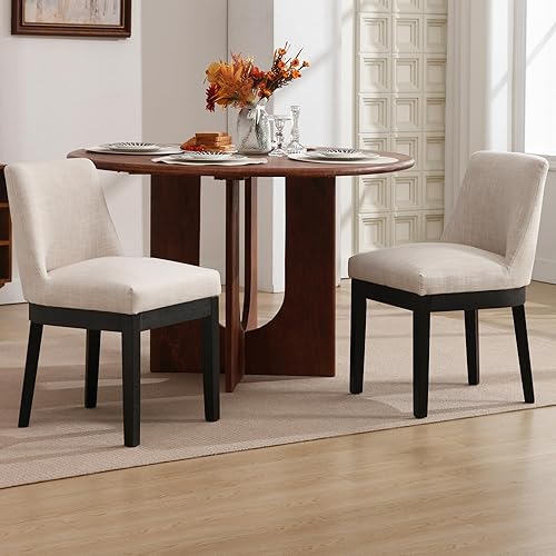 Miniatura 3 de Wahson Juego de 2 sillas de comedor tapizadas de terciopelo, silla clásica de tela moderna para comedor, con marco de metal dorado, gris