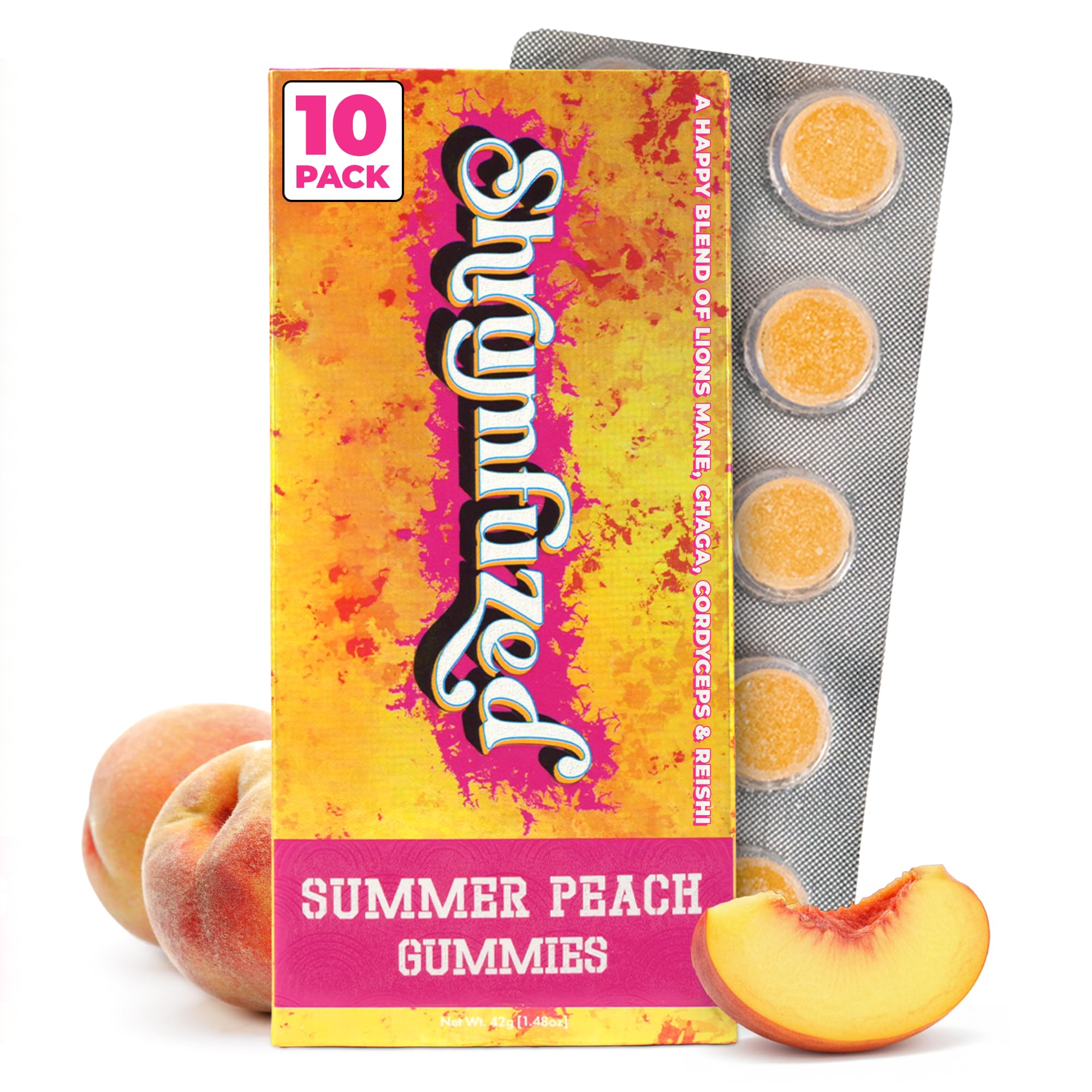 Amazon.com: Shrumfuzed Mushroom Gummies, Summer Peach (10 Count