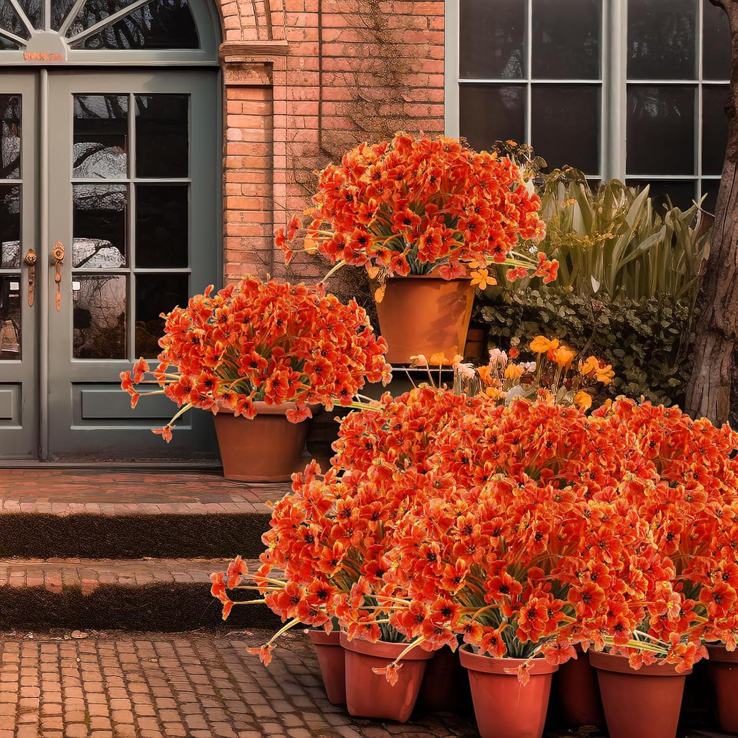 30 Bundles Artificial Fall Flowers for Outdoors Fake Faux Fall Flowers for Decoration No Fade Plastic Flowers in Vase for Thanksgiving Xmas Decor Garden Patio Porch Window Home Wedding - Image 7