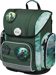 Baagl School Bag for Boys and Girls in 1st or 2nd School Year, Ergo Bag for Primary School, Lightweight Children's Satchel, School Backpack with Chest Strap