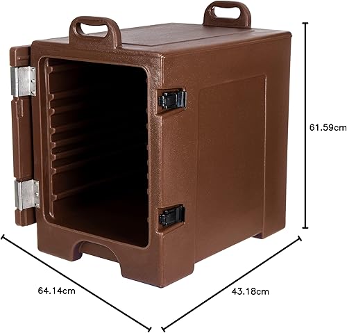 Miniatura 66 de Transportadora de bandeja de alimentos Carlisle Cateraide, con aislamiento, con carga frontal, con capacidad para 5 bandejas, Marrón, 1