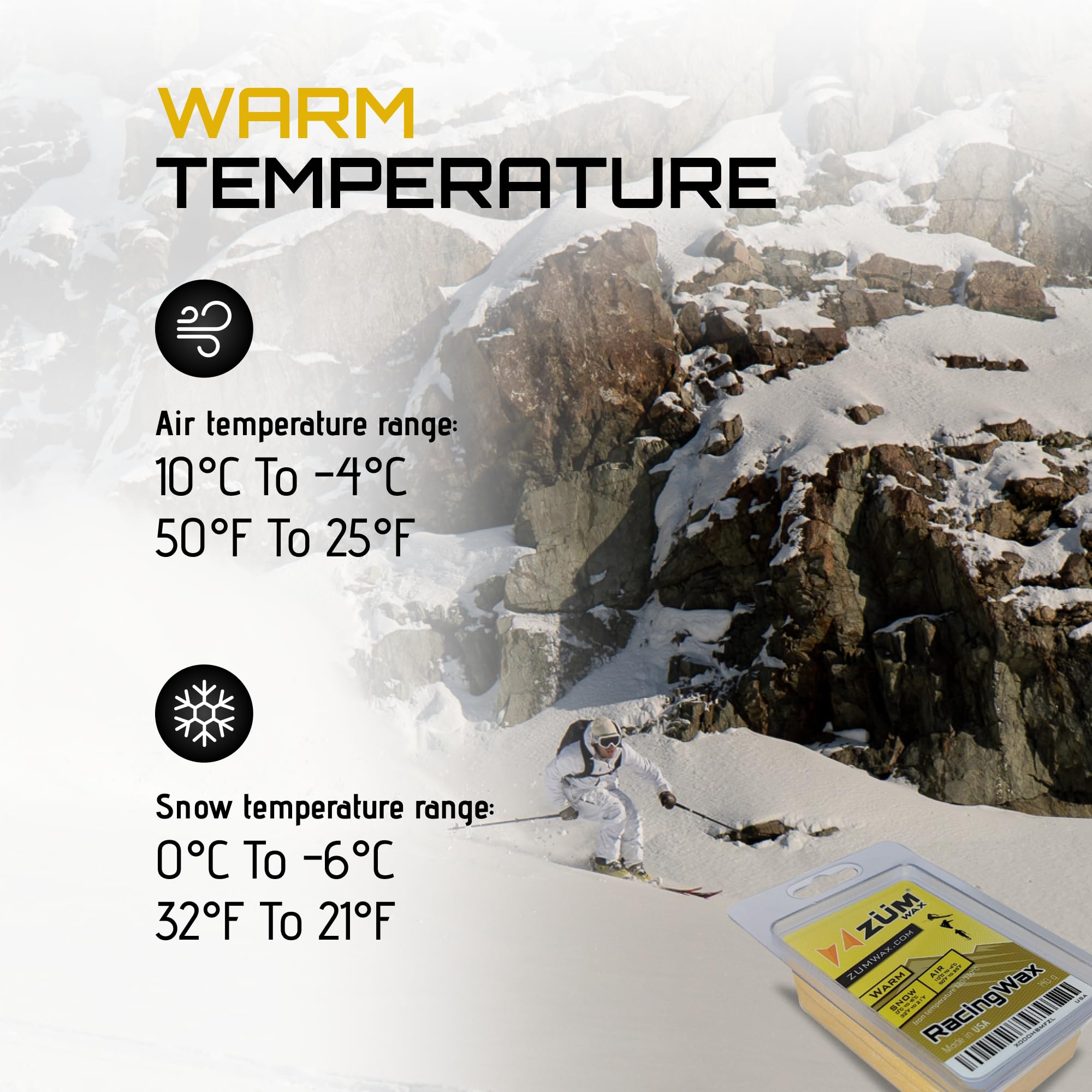 ZUMWax Ski-Wachs Universal – 100 G, Für Alle Tem Produktbild-Vorschau 12