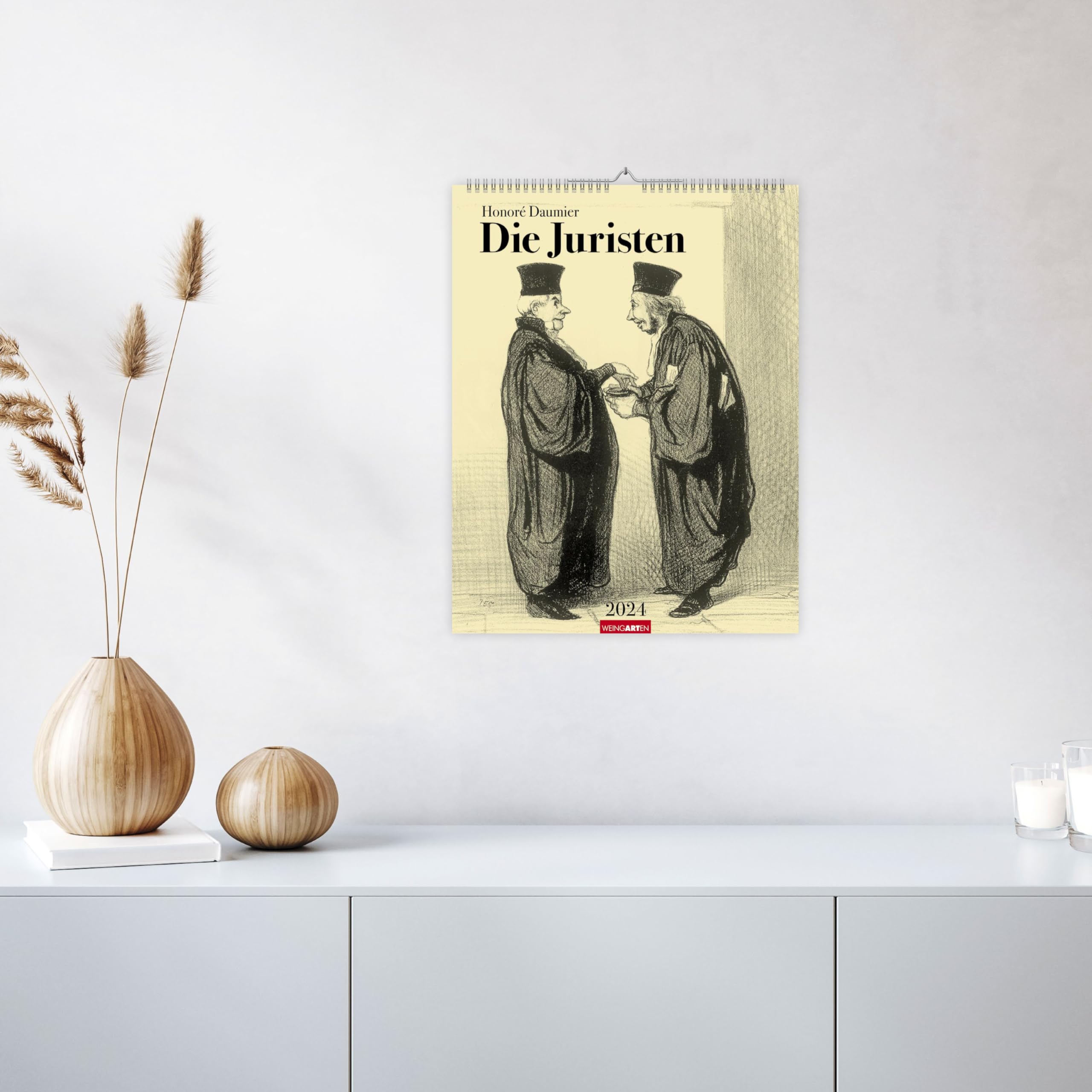 Honoré Daumier Die Juristen Kalender 2024. Wandkalender mit Juristen-Karikaturen und bissigem Witz. Kunstvoller Wand-Kalender im Hochformat 34x44 cm: Mit Texten auf Deutsch und Französisch - Image 2
