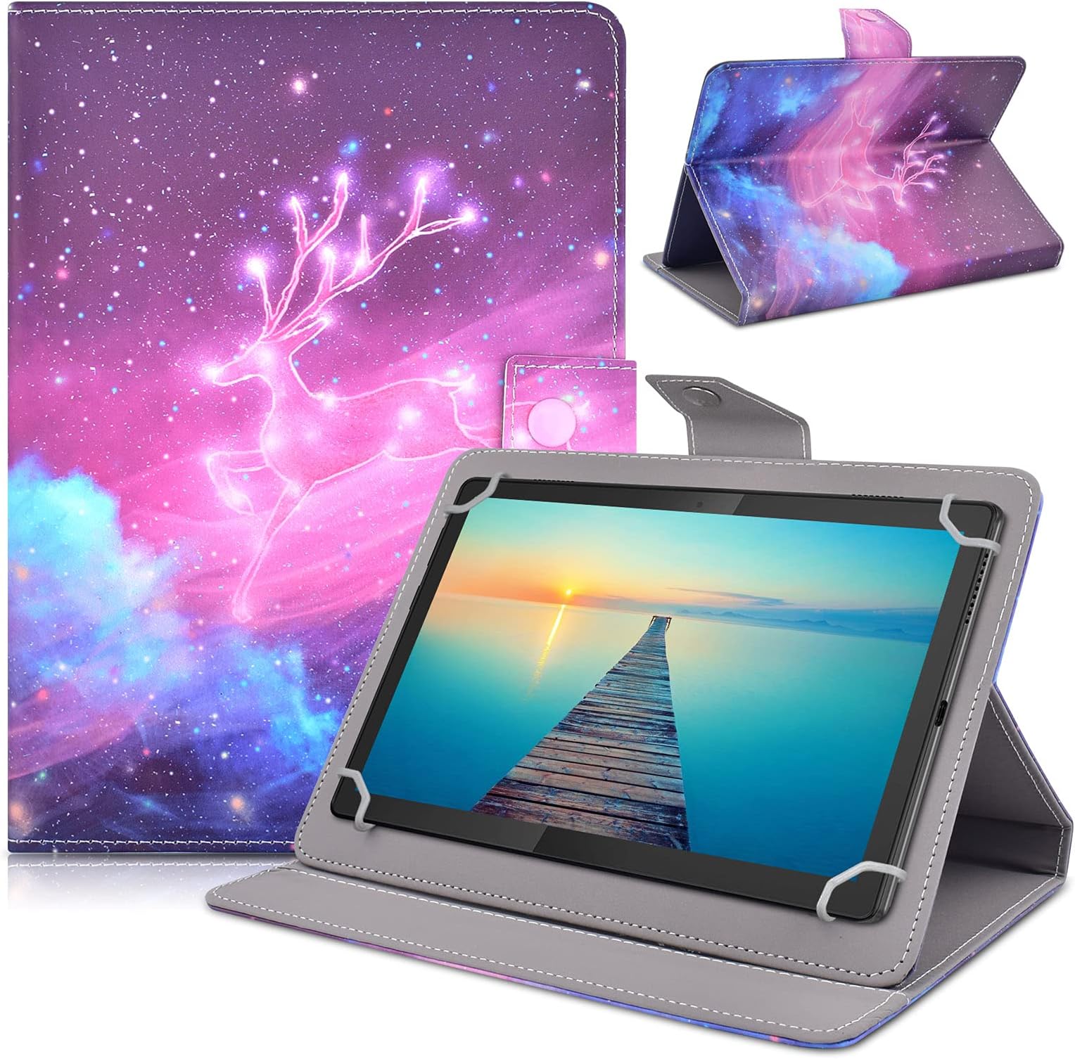 Universal 9.6-10.5 inch Tablet Case Compatible with YUNTAB K107/ K17, Winsing, MEIZE K105, YosaToo, Fusion5, DigiLand, AWOW 1019, YESTEL, YELLYOUTH, WECOOL, Hoozo, LLLccorp, Victbing 10 Tablet