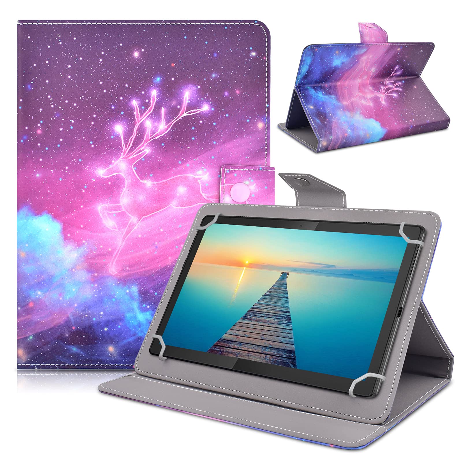Universal 9.6-10.5 inch Tablet Case Compatible with YUNTAB K107/ K17, Winsing, MEIZE K105, YosaToo, Fusion5, DigiLand, AWOW 1019, YESTEL, YELLYOUTH, WECOOL, Hoozo, LLLccorp, Victbing 10 Tablet