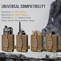 Vista 3 de OneTigris Funda para Radio BaoFeng UV-5R BF-F8HP de Nylon MOLLE para Walkie Talkie
