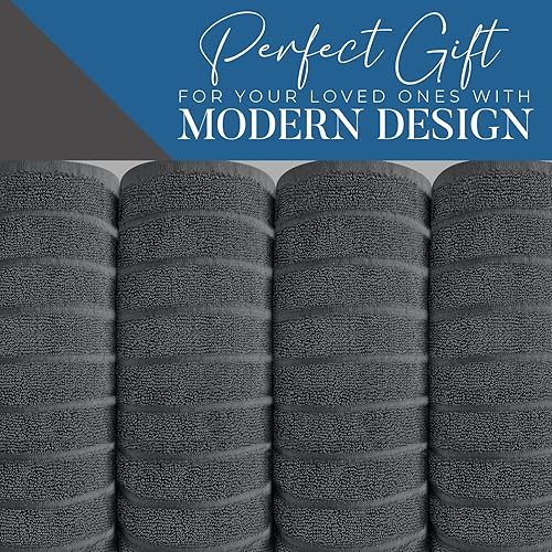 Vista 190 de DAN RIVER Paquete de 1 toalla de baño de 40 x 80 pulgadas, toallas de baño extragrandes de secado rápido para baño, toallas suaves y absorbentes