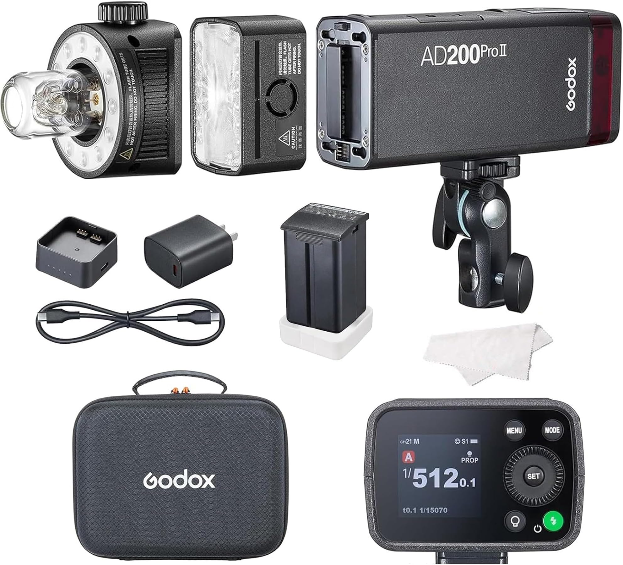 – Godox AD200Pro II AD200 Pro II Camera Flash Speedlight 200Ws Led Video Light,TTL 2.4G,HSS 1/8000s,500 Full Power Flashes,for Sony Canon Nikon Fuji Olympus Cameras (AD200 AD200Pro Upgraded)