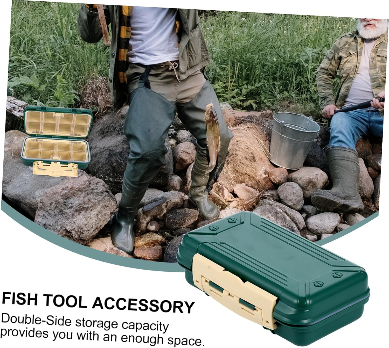 POPETPOP Compartment Fishing Storage Case for Organizing Hooks Lures and Lines Fishing Accessories Box for Bait and Tools for Anglers