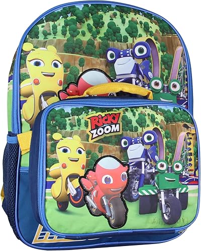 Miniatura 2 de AI ACCESSORY INNOVATIONS Ricky Zoom - Juego de mochila de viaje escolar y lonchera  Ideal para llevar juguetes, alimentos y bebidas, Azul