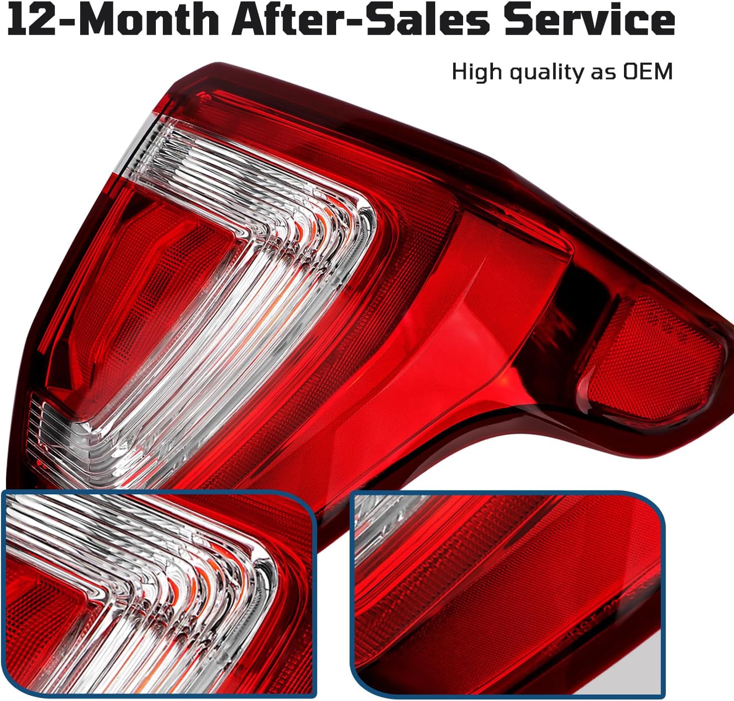 Tail Lights Compatible with 2016 2017 2018 2019 Ford Explorer Rear Brake Lamp Assembly With Wire Harness and Bulbs Replace FB5Z13404A (2016-2019 Ford Explorer, Right Passenger Side)