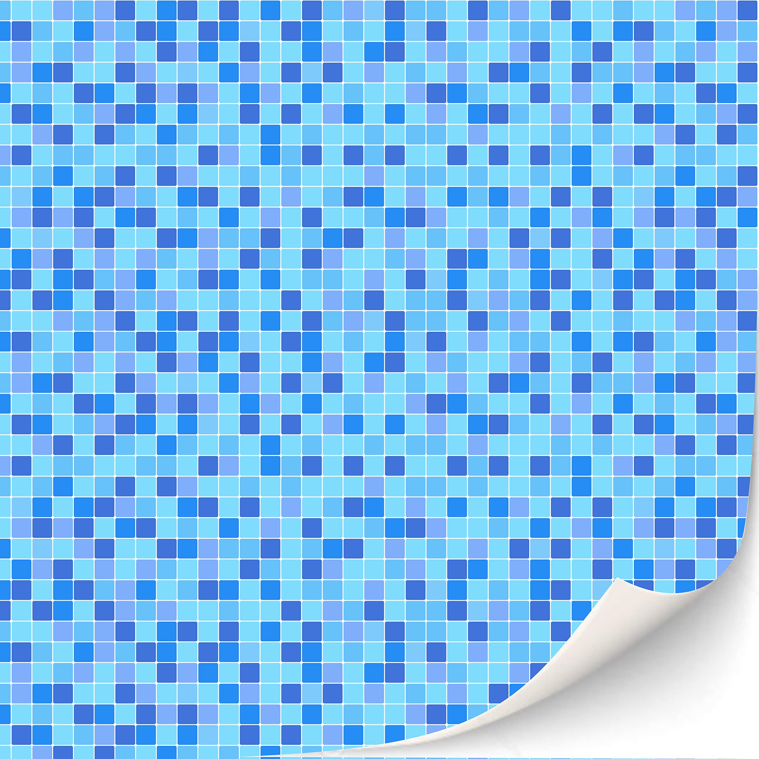 3 Fogli Autoadesivi Da Parete, Piastrelle Da Cucina, Piastrelle Metropolitane Per Case Delle Bambole, Scala 1:12 (Piastrelle Per Piscina)-image