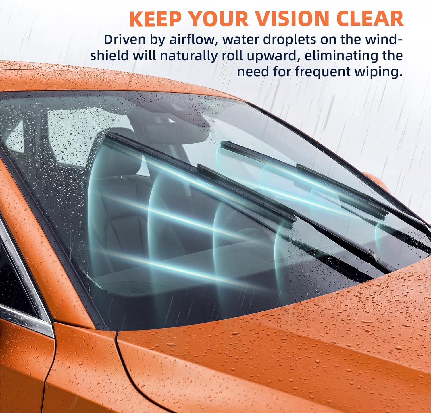 Silicone Wiper Blades 22" + 22" Automotive Replacement Windshield Wiper Blades for Chevrolet Silverado 1500 2500 2500HD 3500 2008-2013 Tahoe 2013-2007 Wipers for Front Windshield(Set of 2)
