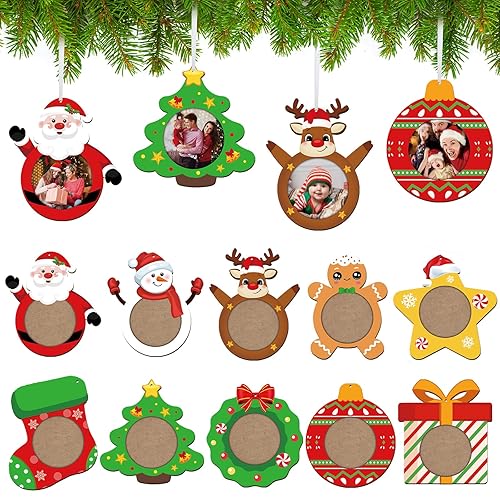 COCHIE Christmas Picture Frame Ornament for Christmas Tree Stocking Decorations,