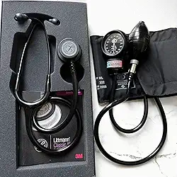 Conjunto Estetoscópio Littmann Classic III 5803 Black Edition + Ap. Pressão Bic com Estojo