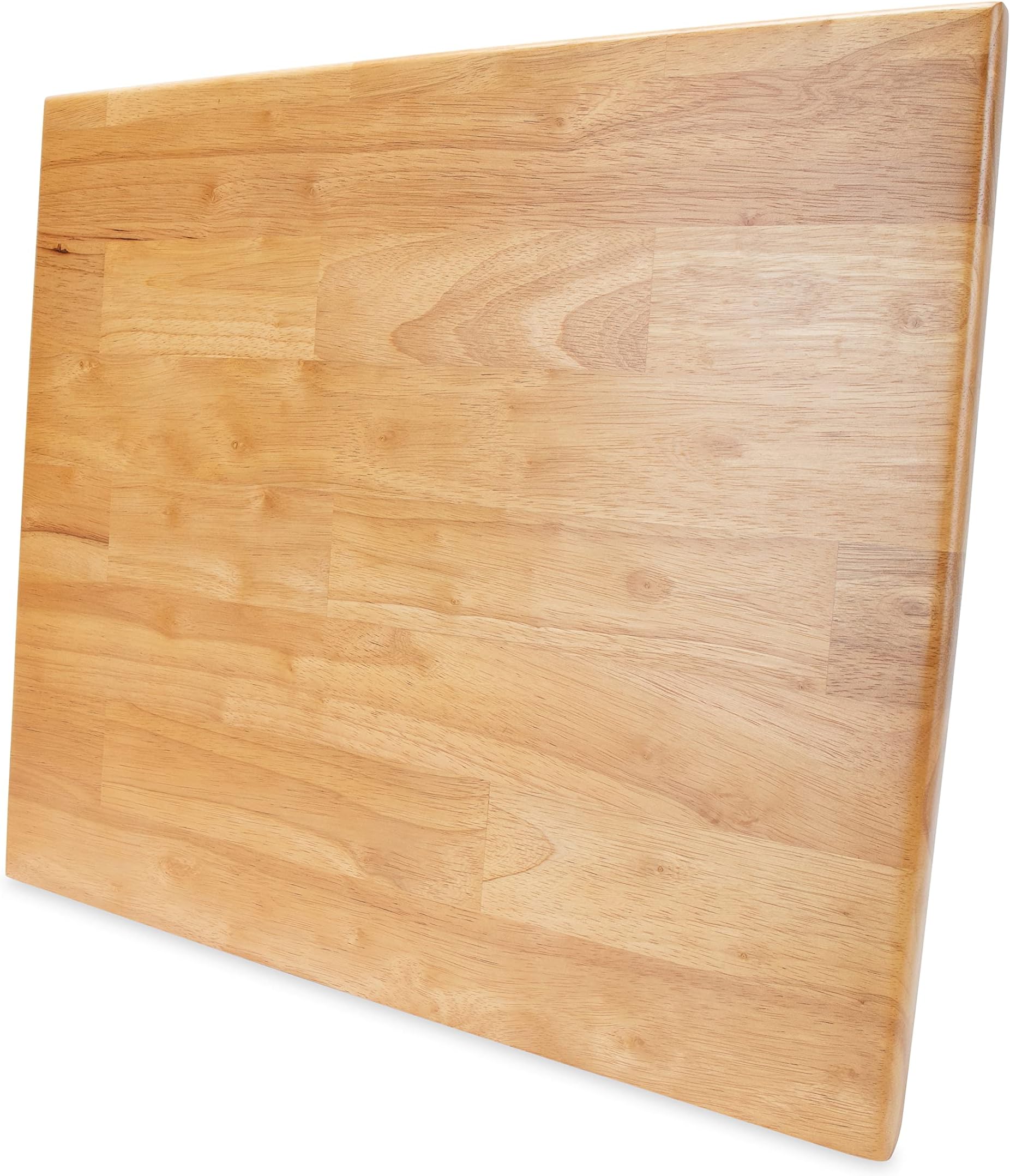 Camco Oak Accents Camper/RV Silent Top Stovetop Cover | Features Solid Oak-Finish Hardwood w/Non-Toxic Finish & 4 Non-Slip Rubber Feet | Includes Flexible Cutting Mat | 19.5” x 17” x .75” (43521)