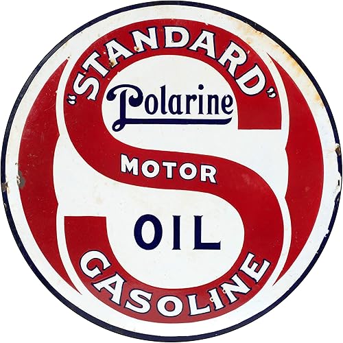 Miniatura 385 de Brotherhood Letrero de gas vintage de reproducción de letreros de metal vintage, letrero redondo de metal para garaje y hogar, 8 pulgadas de Nourse