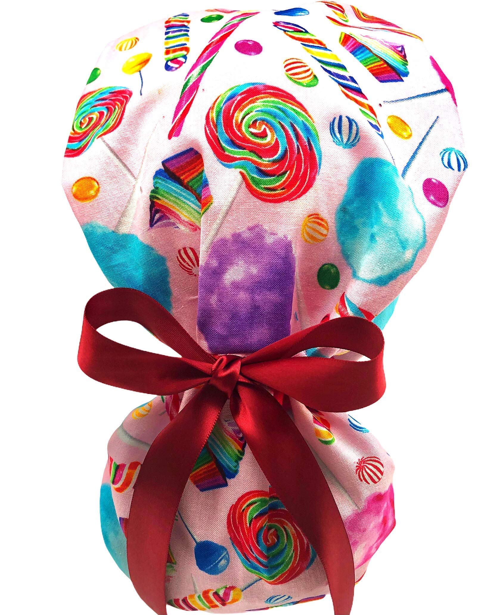 Amazon.com: Ponytail scrub caps, candy cane and cup cakes  display picture 1