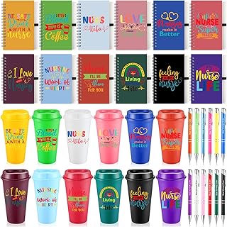 Skylety 12 Sets Nurse Appreciation Gifts Bulk 16 oz Thank You Nurse Plastic Tumblers