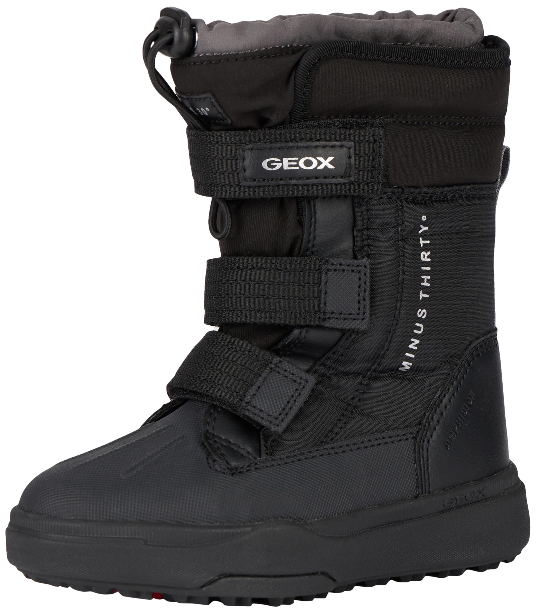 Geox Boys J Bunshee Pg Boy B A Ankle Boot, Black Dk Grey, 12.5 UK