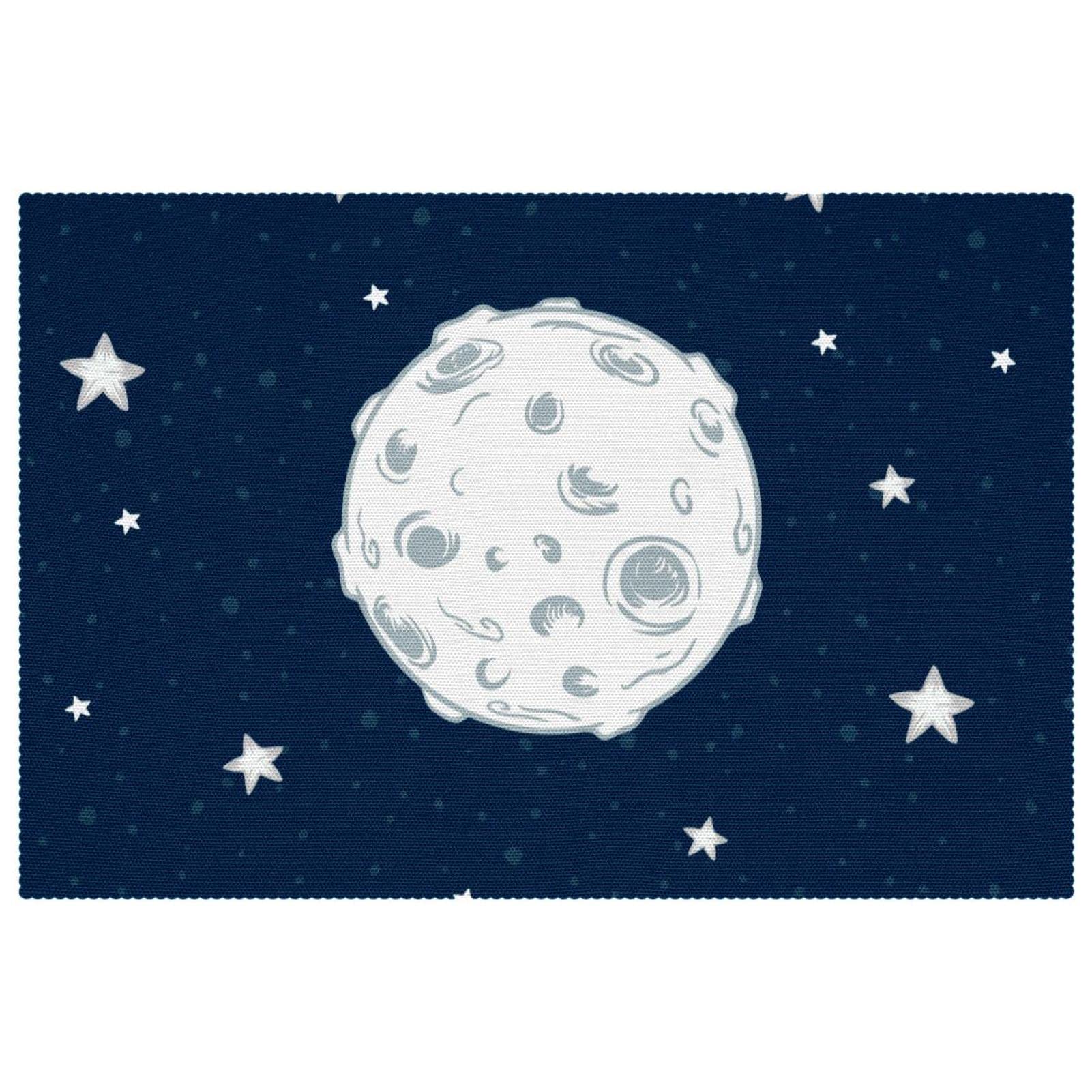 Set de table lune et étoile grand format 30,5x45,7cm antidérapant résistant chaleur salle manger
