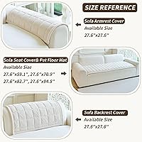 Vista 4 de Fundas para brazos de sofá, funda suave para respaldo reclinable, lavable, fundas gruesas y mullidas para reposabrazos de sofá, fundas protectoras