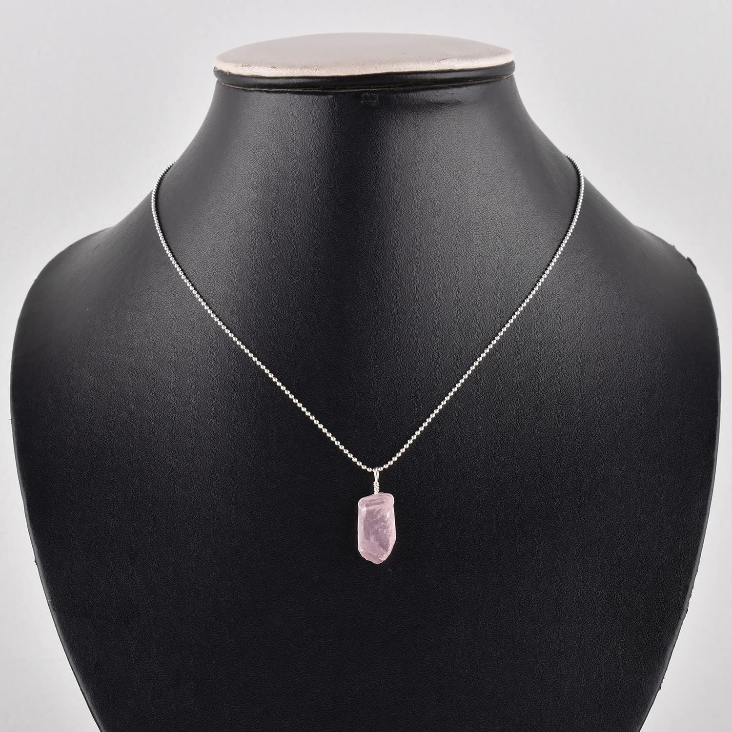 Natural Gemstones Pendant Necklace, Rough Stones, Silver Plated, Chakra Healing Crystals, Handmade, Wedding, Birthday, Minimalist, Jewelry for Women - Image 7