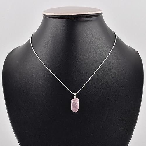 Miniatura 48 de Natural Gemstones Pendant Necklace, Rough Stones, Silver Plated, Chakra Healing Crystals, Handmade, Wedding, Birthday, Minimalist, Jewelry for Women