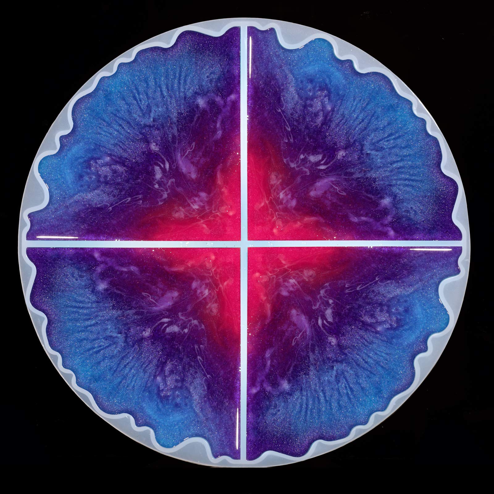 LEOBROLarge Coaster Resin Casting Molds, 1 Pack Puzzle Silicone Mold for Resin Epoxy, Thick Resin Mold for DIY Coaster, Bowl Mat, Pendant Making, Resin Coaster Mold