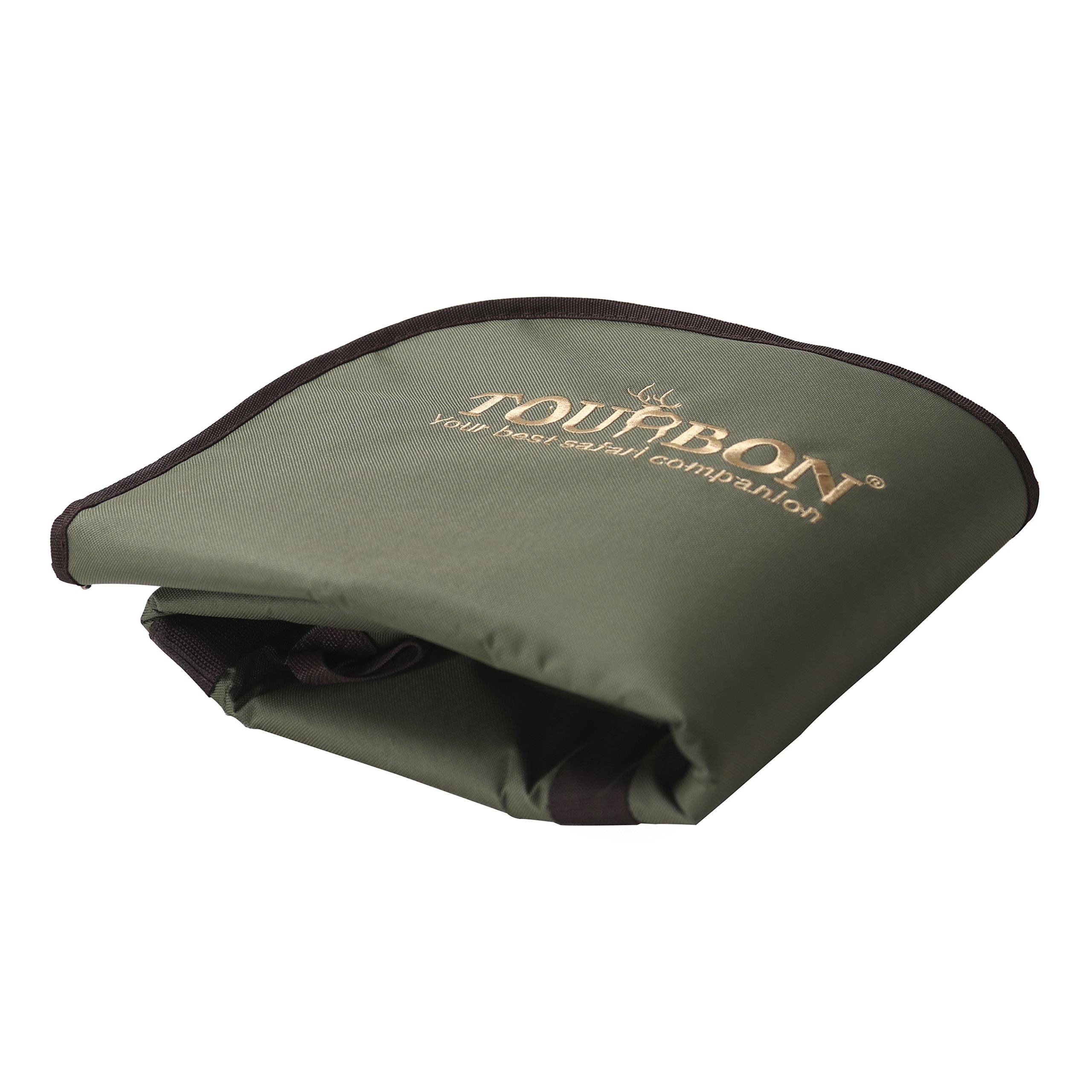 TOURBON Caza Escopeta Gun Rifle Bolsa de Almacenamiento con Correa de Hombro Ajustable - Verde con Brown Trim