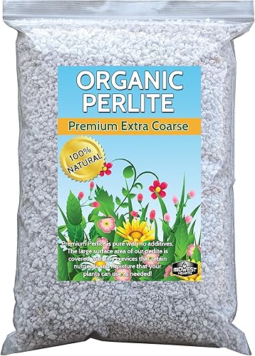 Perlita para plantas Enmienda natural para suelos hortícolas (fabricado en EE. UU.) (8 litros secos)