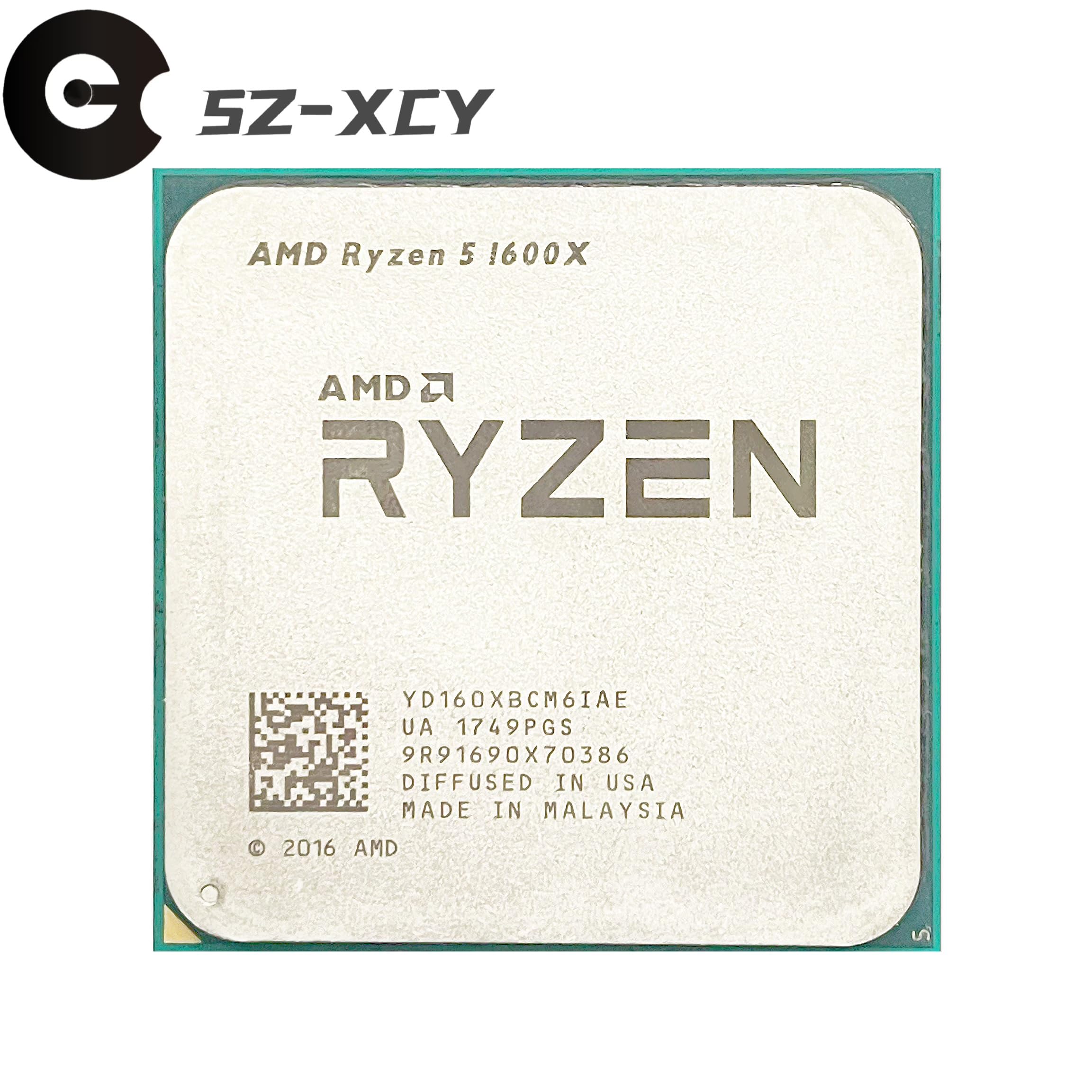 ZHANGLILI Potente potenza di calcolo Processore CPU Ryzen 5 1600X R5 1600X 3,6 GHz, Sei core e dodici fili, 95W L3=16M Presa AM4 YD160XBCM6IAE Processore per computer multithreading