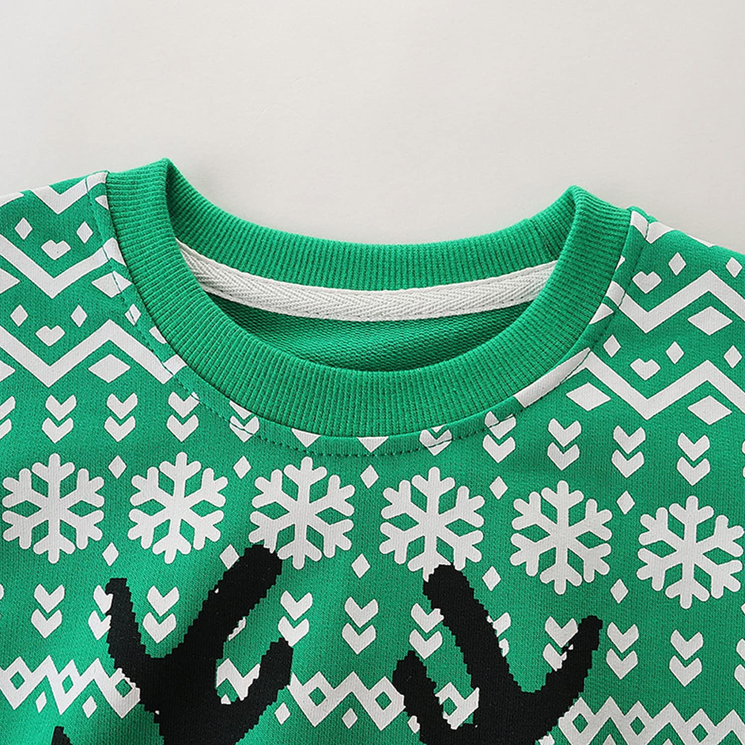 Pull de Noël en coton pour garçon Père Noël Renne Sweatshirt Enfants Noël T-shirt à manches longues Vêtements de Noël chauds 1-7 ans