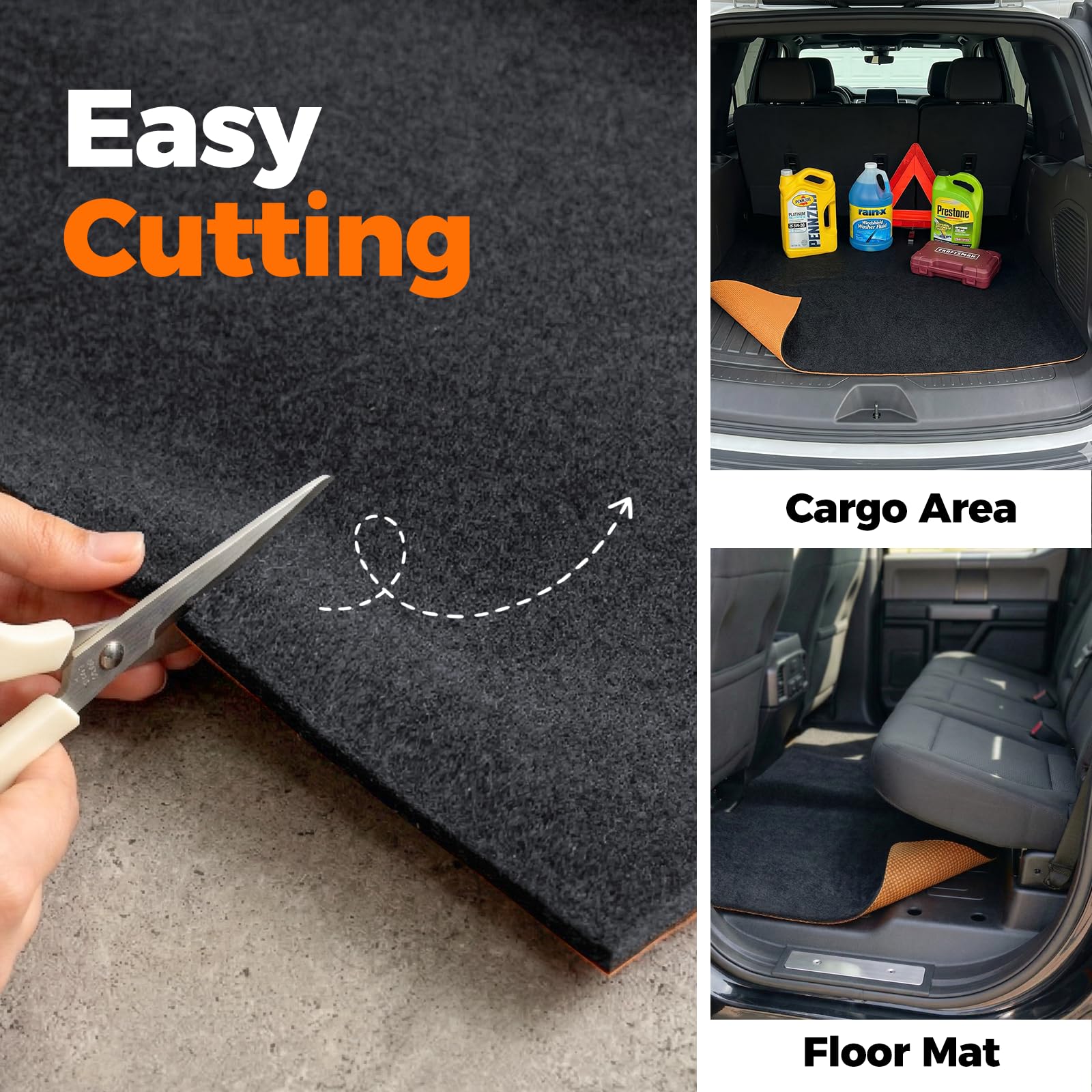 Tapete resistente para derrames de aceite, tapete de garaje para debajo del automóvil, 64 x 32 pulgadas, impermeable, respaldo de goma de 1/4 pulgadas que protege el suelo, reutilizable, absorbe todo