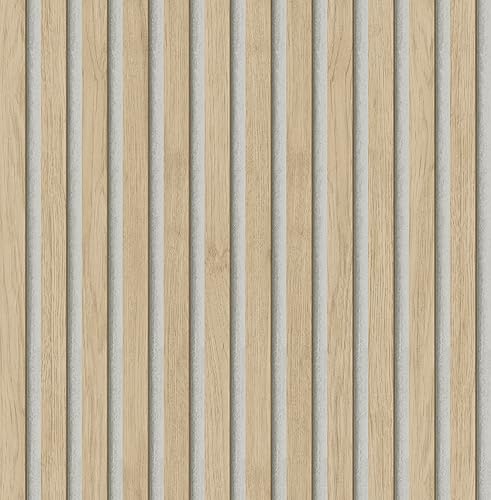 Miniatura 1 de Papel tapiz de madera con listones naturales