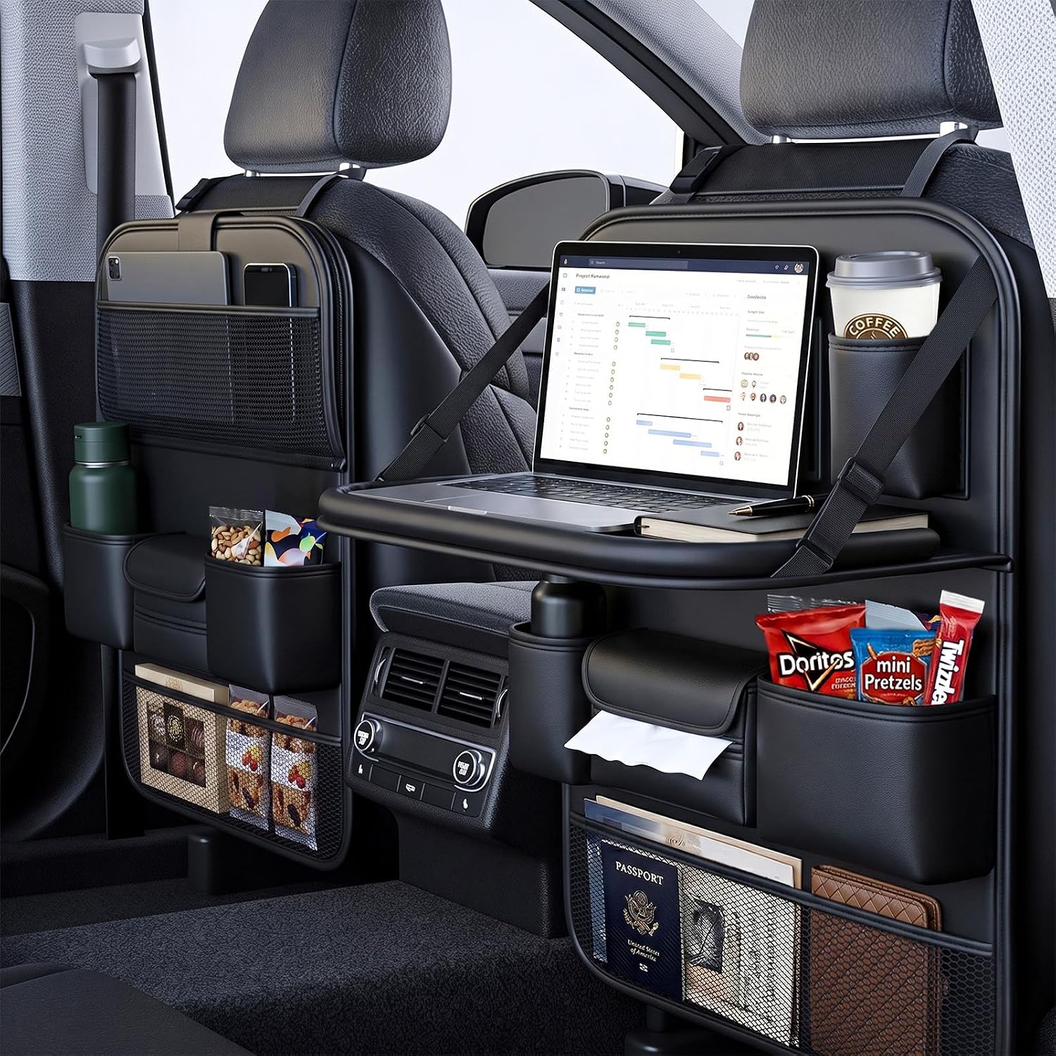 2 Pack - Back Seat Car Organizer, Car Organizerr, Back Seat Organizer, Seat Organizer, Car Organizer and Storage Box, Back of Seat Car Organizer, Seat Back Organizer.