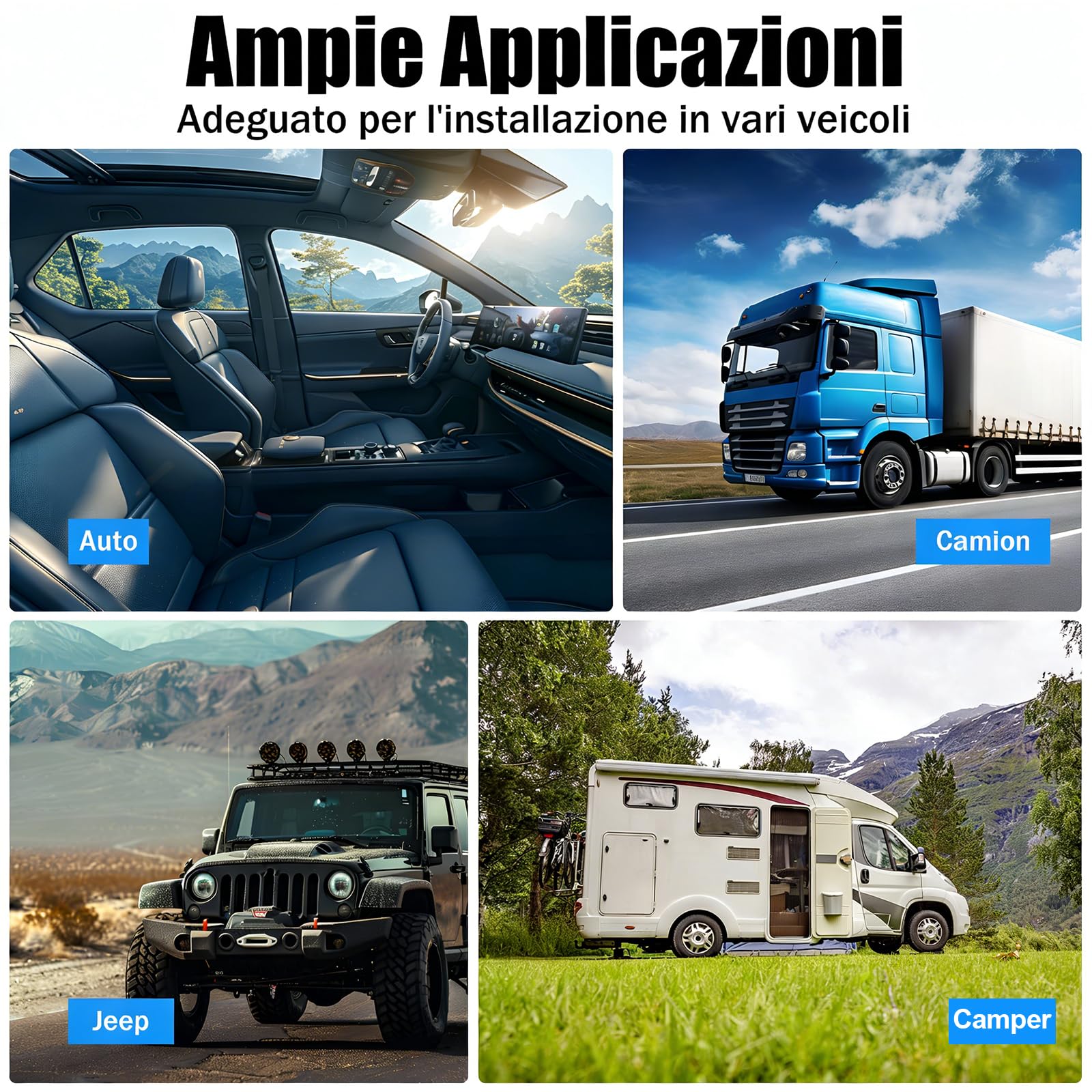 Subwoofer per auto da 8 pollici, 300W, compatto, amplificatore per auto con cavo remoto, altoparlanti attivi alti e subwoofer amplificatore,Con luce LED