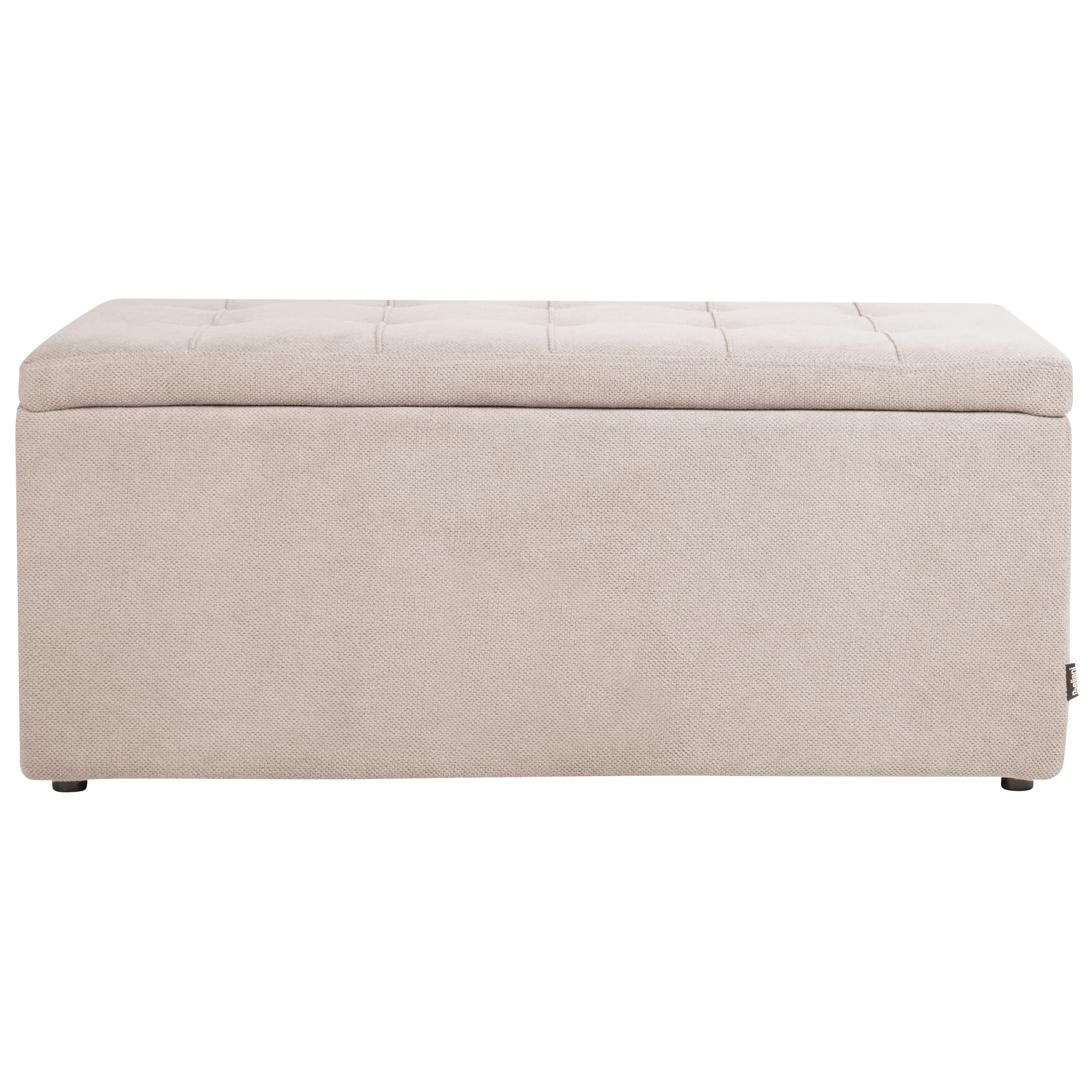Beliani Otomana tapizada de Tela Moderna reposapiés Rectangular poliéster Beige Orem