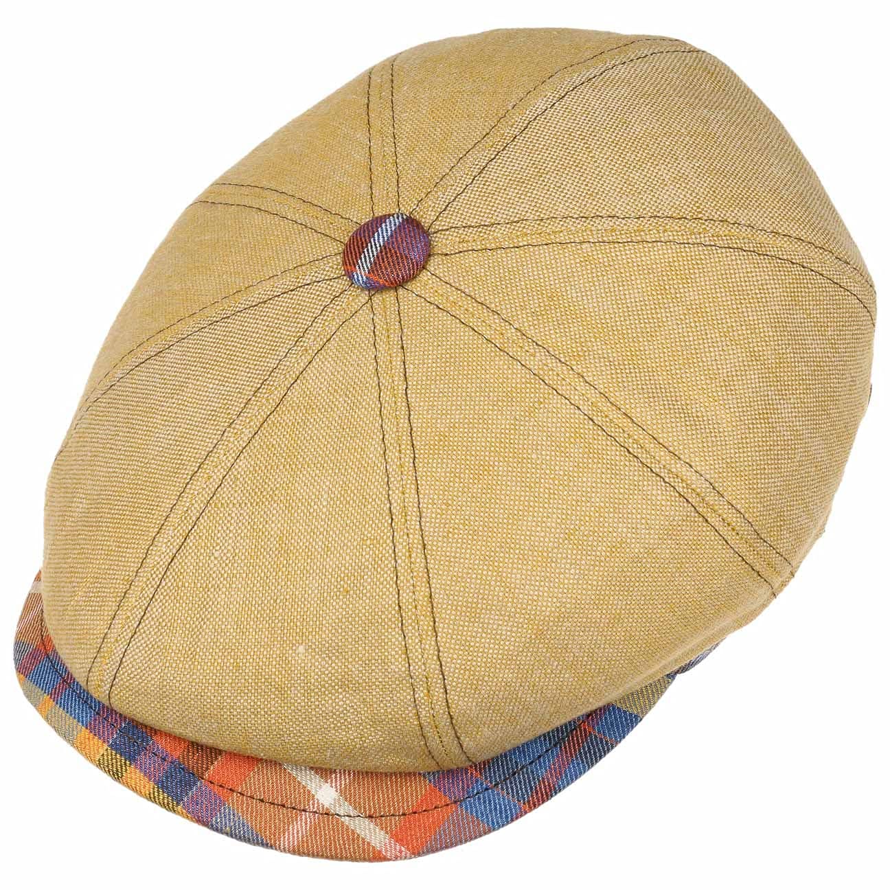 Lierys City Bic Linen Flat Cap Women/Men Beige 7 1/4