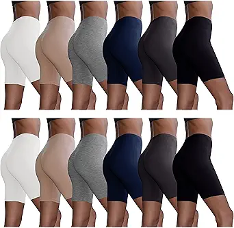 Sexy Basics Womens 12 Pack Sheer & Sexy Cotton Spandex Boyshort Yoga Slip-Short Boxer-Briefs
