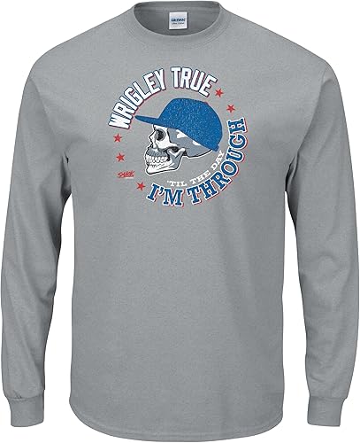 Miniatura 3 de Smack Apparel Wrigley True 'Til The Day I'm Through - Camiseta o camiseta sin mangas gris para fanáticos del béisbol de Chicago, tallas S-5X