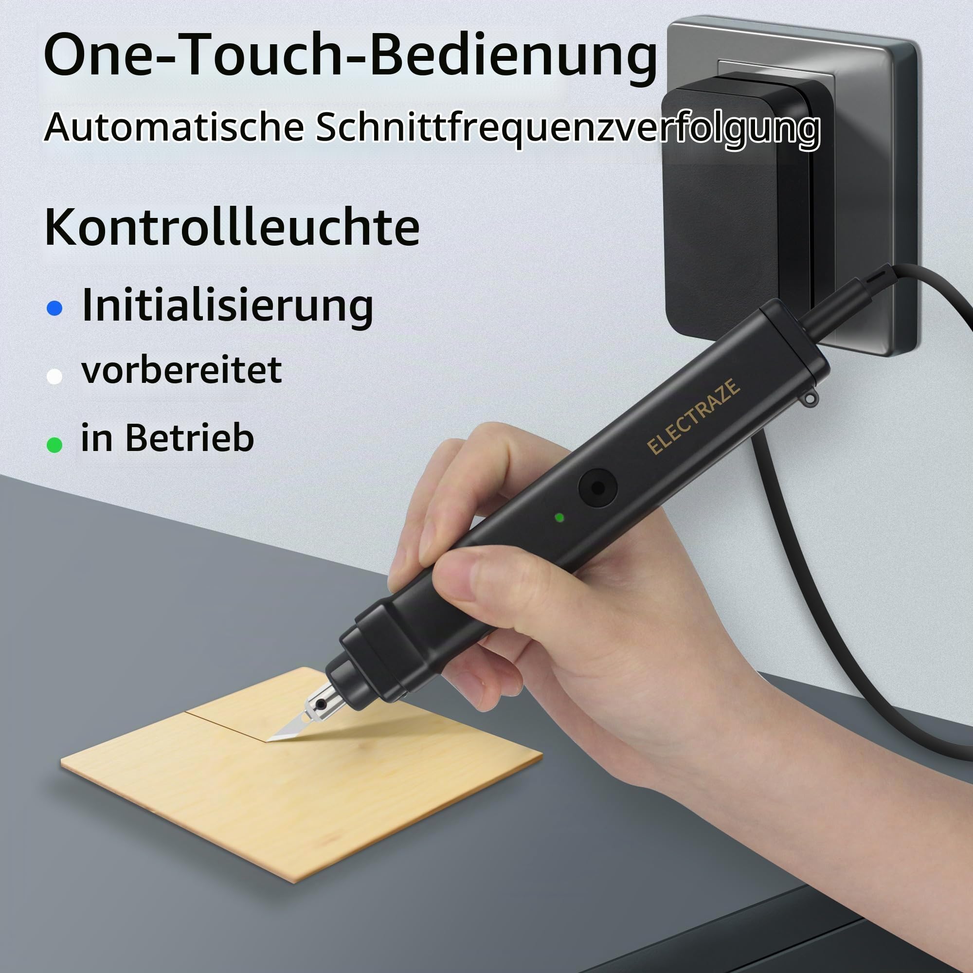 Handgehaltenes Ultraschall Cutter, Patentierte Rutschfeste Griffe, 40 Ersatzklingen, 30W 40KHz Hochpräzisions Ultraschallschneider für Kunststoff, Harz, Kohlenstofffaser, 3D-Druckmodelle