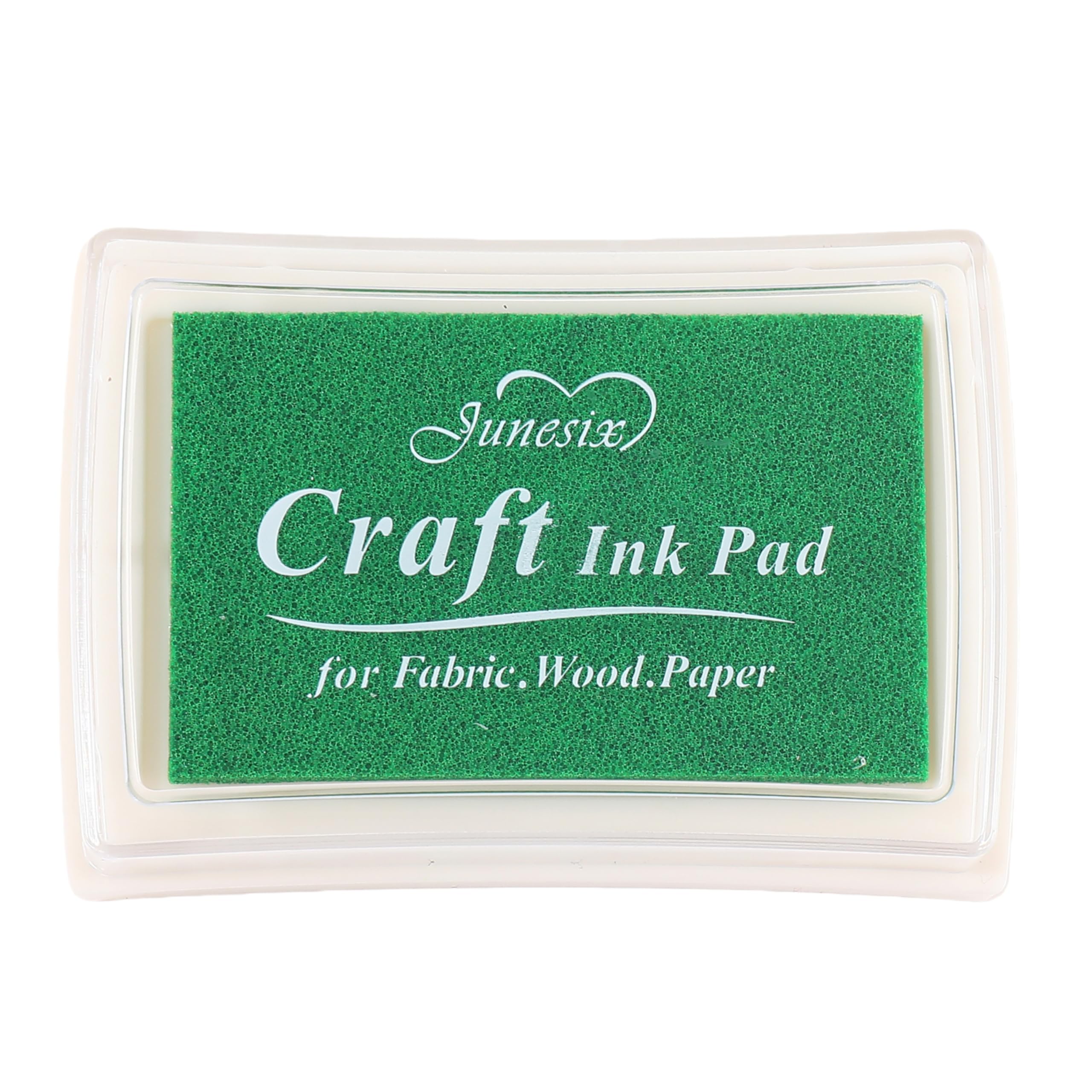 Craft Ink Stamp Pad for Paper Wood Fabric 15 Colors Available for Rubber Stamps (Dark Green)