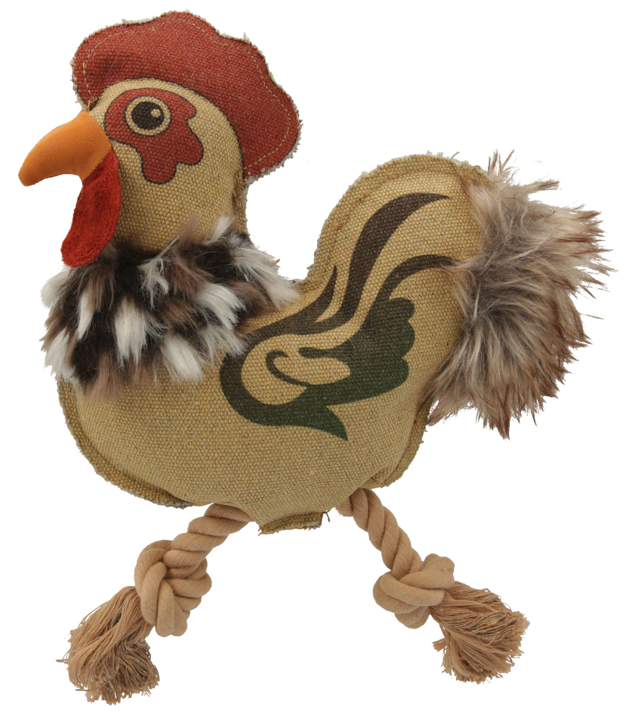 Dog Toy Cockerel Karl, 24 cm, Brown and Red, 24 cm EU