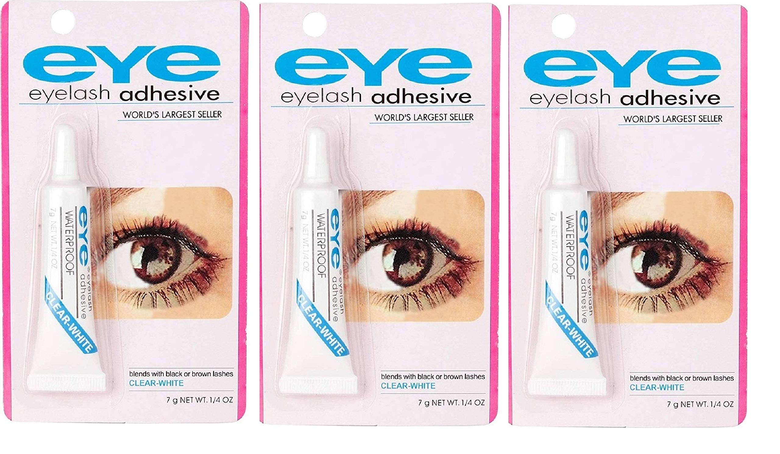 ClubBeauty Clear Tone Waterproof False Eyelashes Makeup Adhesive Eye Lash Glue set of 3-image-34