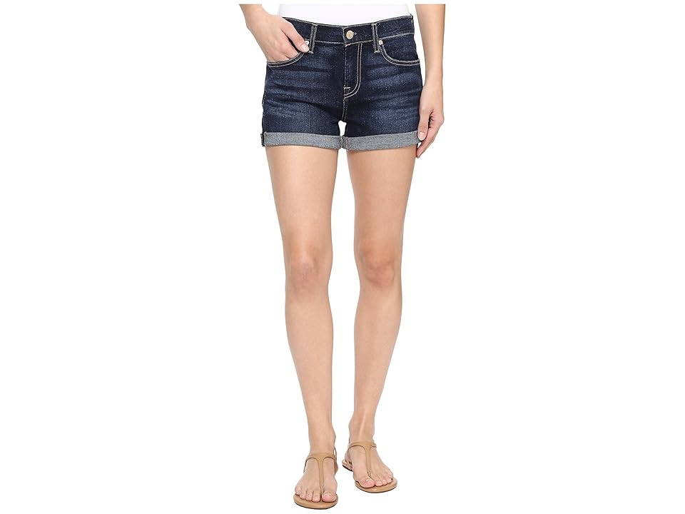 

7 For All Mankind Roll Up Shorts in Santiago Canyon (Santiago Canyon) Women's Shorts, Blue